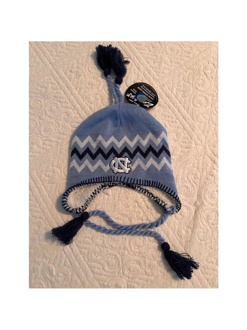 Zephyr Kids North Carolina Light Blue and Navy Zigzag Hat OS